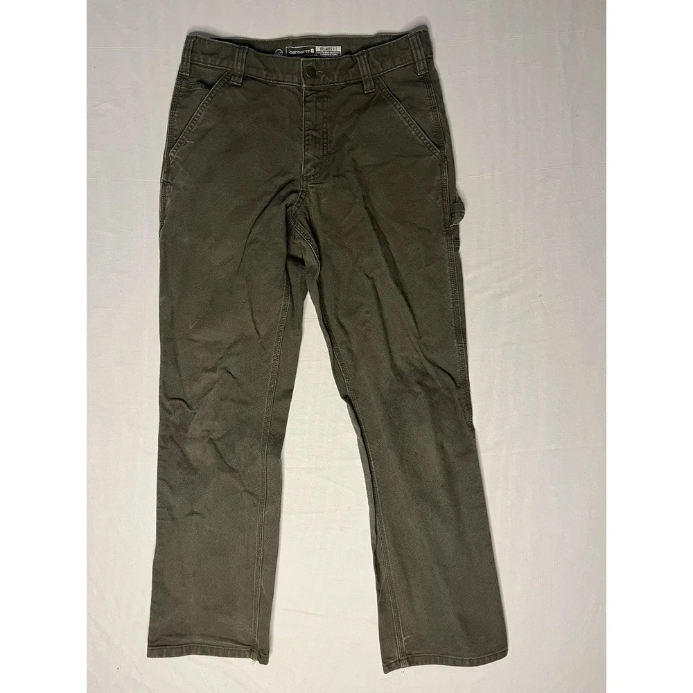 Carhartt Rugged Flex Carpenter Pants Men's Size 31x32 Green Relaxed 103279-217